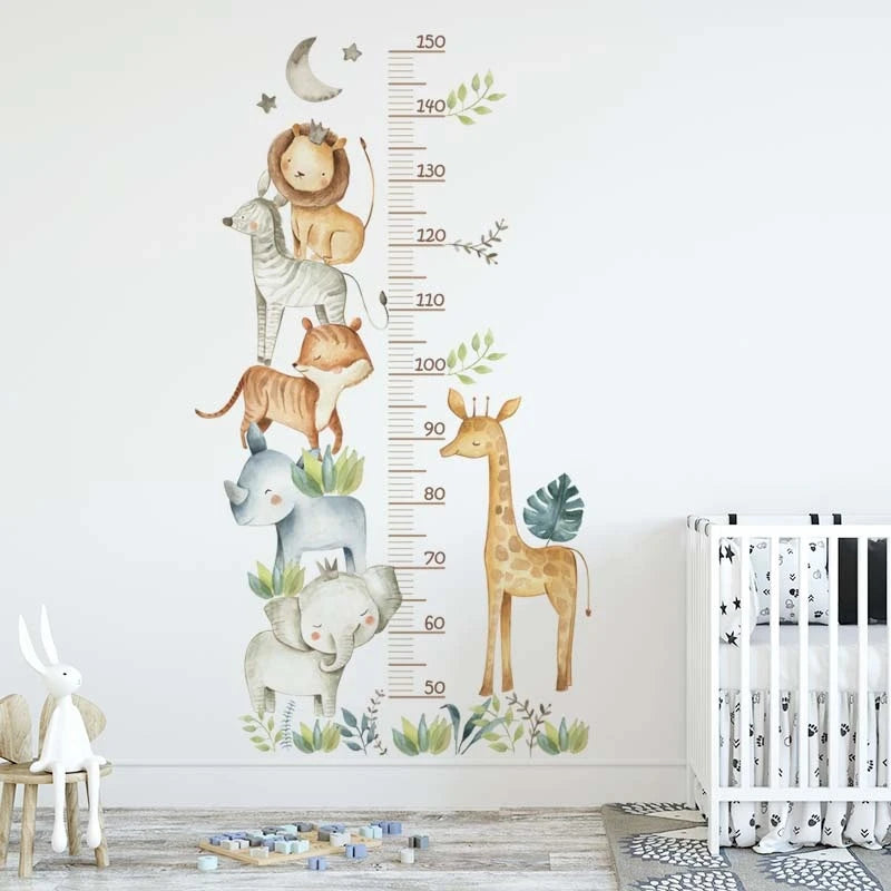 Removable Height Measuring Sticker King of the Jungle