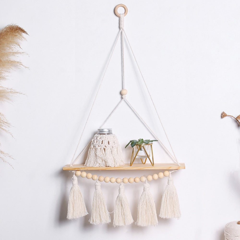 Macrame Decorative Nursery Shelves